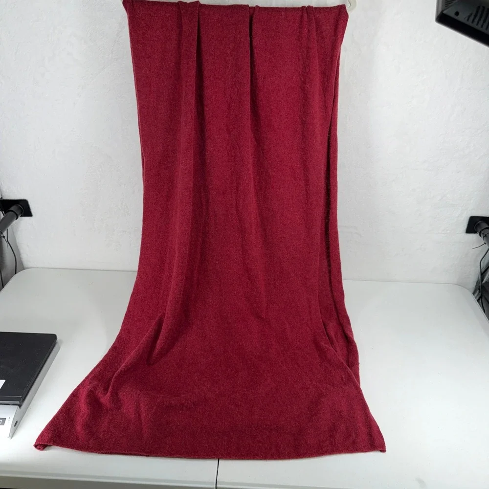 Cashmere Scarf Wrap Burgundy Red Handmade Nepal Winter Quiet Luxury Cozy Warm